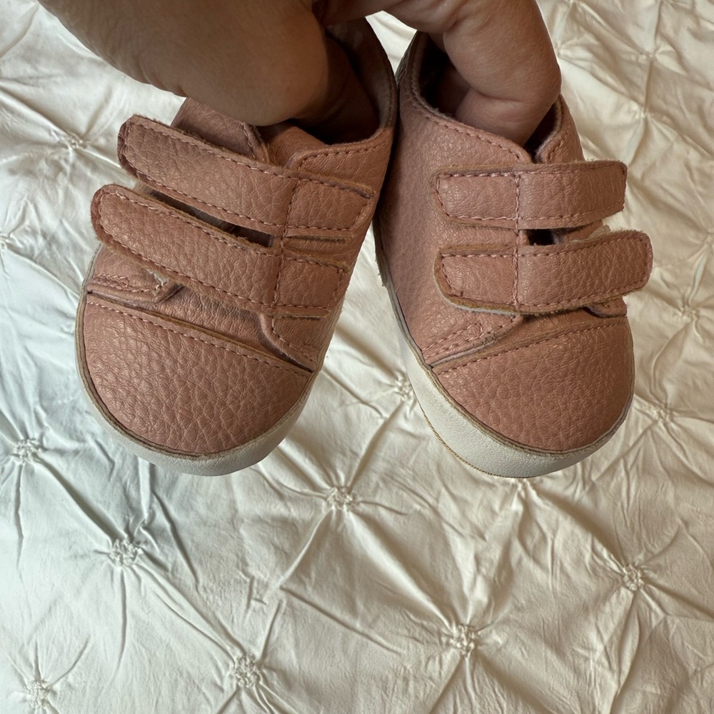 Pink Velcro Sneakers
